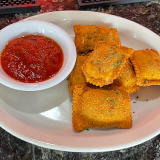 Homemade Toasted Meat Ravioli with Marinara Sauce