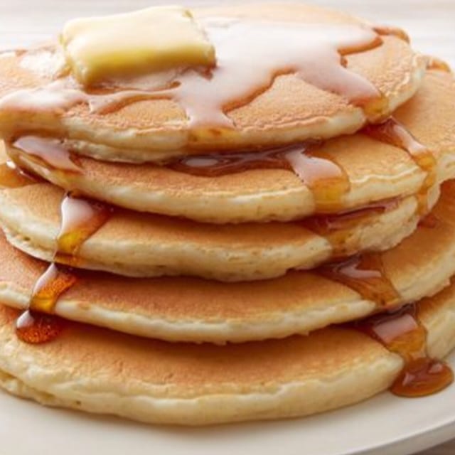 Pancake with Bacon or Sausage.
