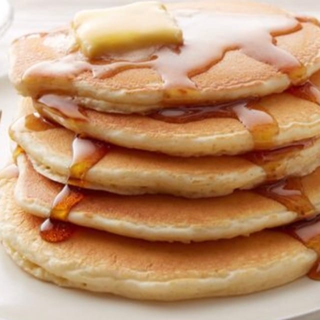 Pancake with Bacon or Sausage.