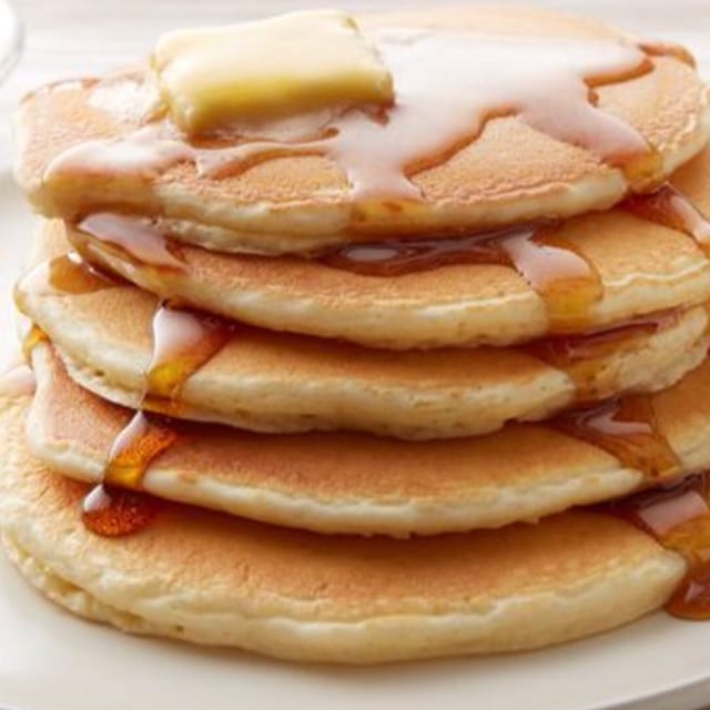 Pancake with Bacon or Sausage.